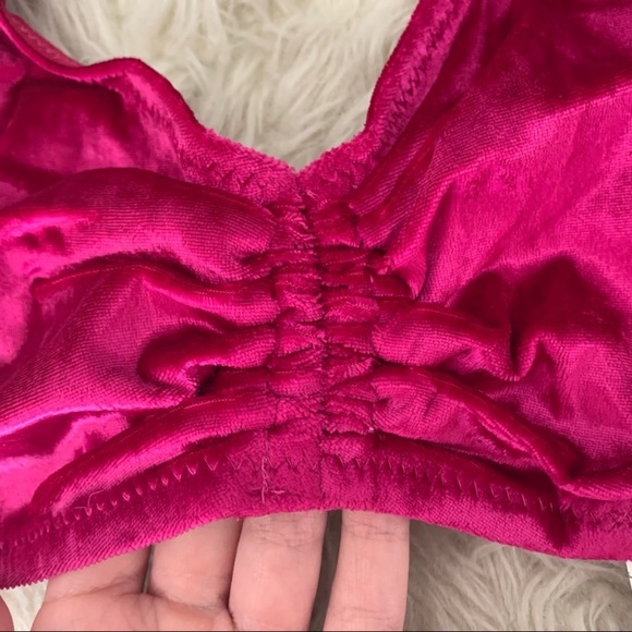 NEW free people berry Rhiannon soft bralette L - Picture 3 of 5